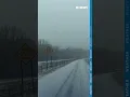 Snow beginning to cover roadways in Montgomery Alabama