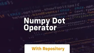 numpy dot operator