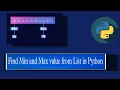 How to find Minimum and Maximum value from List elements in Python interview question