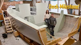 Milestone Reached: Full Deck In Place, Cockpit Next! – Ep. 457 RAN Sailing