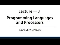 Programming Languages and Translators Lecture-03 VB Programming