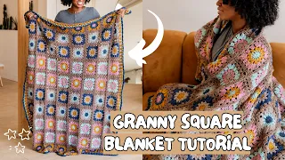 Make this ICONIC Crochet Granny Square Blanket RIGHT NOW! | Woodstock Granny Blanket