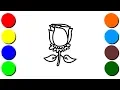 How To Drawing coloring pictures roses painting easy for Kids Kids Kids Art Time
