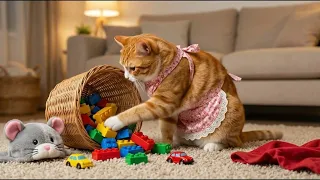 Mom Cat's Non-Stop Busy Night at Home