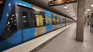 Sweden, Stockholm, subway ride from Rådmansgatan to S:t Eriksplan