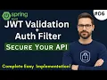 Spring Boot JWT Token Validation Authentication Filter Microservices Security Explained