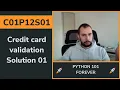 C01P12S01 - Credit card validation Solution 01