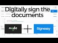 Digitally sign and download the documents using Signeasy and Node js