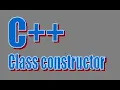 Class constructor tutorial