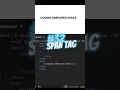 Span Tag in HTML