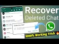 Lagu How to recover deleted chat on whatsapp without backup | how to recover whatsapp chat