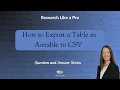 How to Export a Table in Airtable to CSV