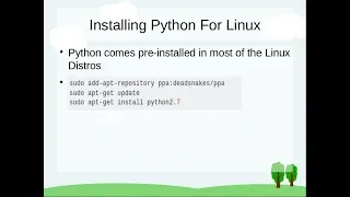 Installing python for Linux