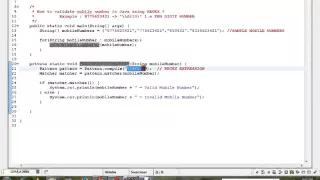 HOW TO VALIDATE MOBILE NUMBER IN JAVA USING REGEX