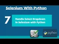 How To Handle Dropdown with Select In Selenium With Python - Selenium Webdriver Tutorial Python