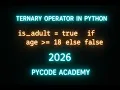 Ternary Operators Python Beginners Guide 2026