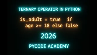 Ternary Operators Python Beginners Guide 2026