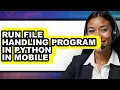 How To Run File Handling Program In Python In Mobile Only Way