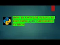 How to convert string to list in python split method allinoneprogramming6105