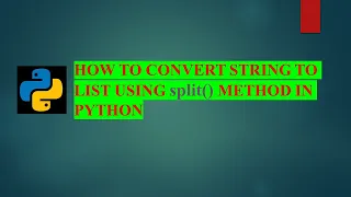 How to convert string to list in python split method allinoneprogramming6105