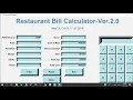 Restaurant Billing Management System In Python