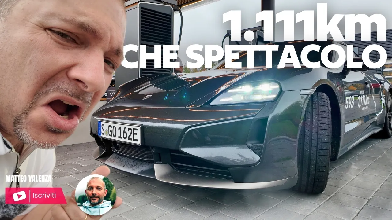 1.111km con PORSCHE TAYCAN 2025 in sole 10 ore ? è RECORD!