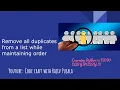 6 Remove all duplicates from a list while maintaining the order