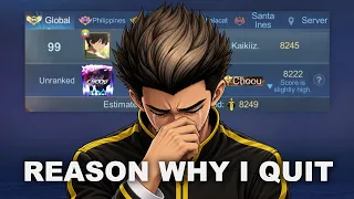 THE LAST SADDEST CHOU MATCH I'VE EVER PLAYED!! (should i quit?) - Mobile Legends
