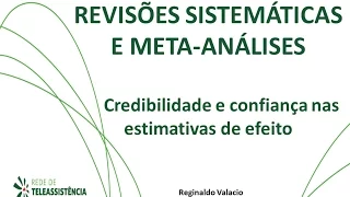 Prática de saúde baseada em evidências - Aula 05: Revisões sistemáticas e meta análises