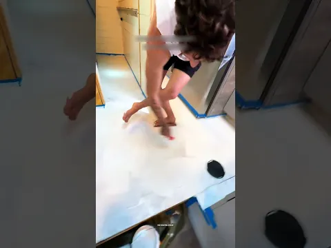 Painting floor is not easy!