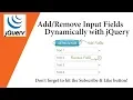 How to Input Fields Dynamically with jQuery