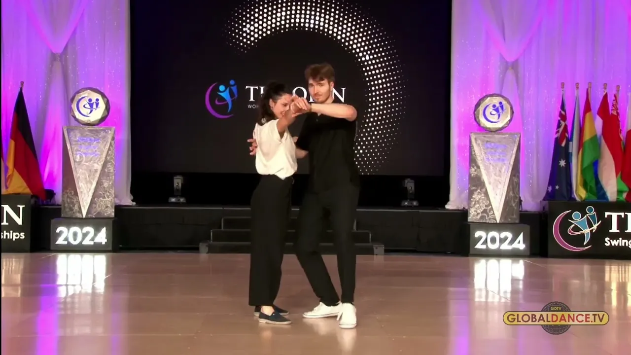 Keerigan Rudd and Alexandra Branco - 1st Place Jack & Jill Swing - All Star - The Open 2024