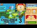 Merge Dragons Challenge 3 Final Win 1m56s Butterfly Dragon Kid