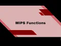 Functions in MIPS Assembly Arguments Outputs Conventions Explained