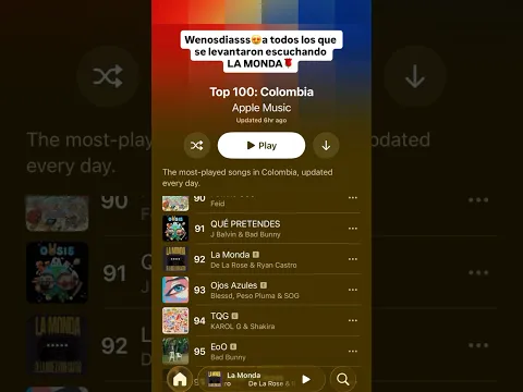 Wenosdias😍 a todos los que se levantaron escuchando LA MONDA🌹