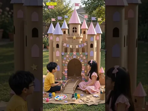 🧑🏻‍🦱 छोटू और पीहू ने बनाया कैसल 🏰