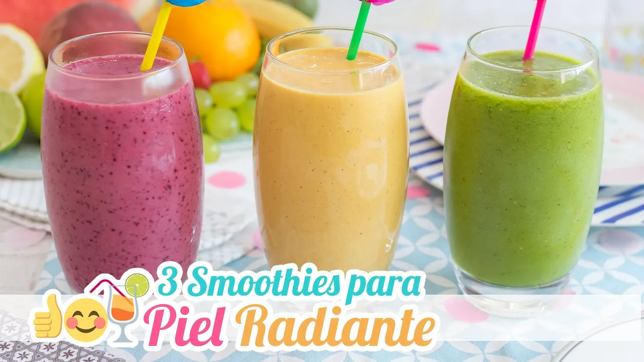 3 Smoothies para una piel bonita y radiante   Bebidas saludables   Quiero Cupcakes!