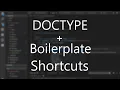 VS Code Doctype and Boilerplate Shortcuts Tutorial