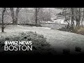 Spring snow falls in Boston area on April 7