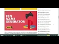PSN Name Generator for PS4 PS5