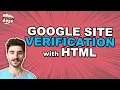 Google Site Verification with HTML File Upload Search Console