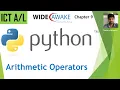 ICT AL Python Arithmetic Operators