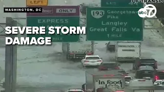 Fallen trees power outages across the DMV after strong storms in the region