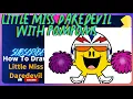 How To Draw Little Miss Daredevil with pompoms ArtJustDraw