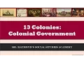 13 Colonies Colonial Governments English Influence