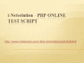 PHP online test script - i-netsolution
