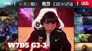 FPX vs BLG - Game 3 | Week 7 Day 5 LPL Spring 2022 | FunPlus Phoenix vs Bilibili Gaming G3