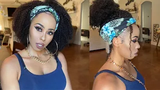 Affordable Kinky Coils! 4a Texture Dupe! Kinky Curly Human Hair Headband Wig! feat  My Shiny Wig