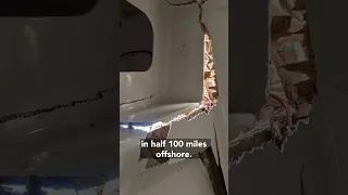 CATAMARAN SNAPPED IN HALF