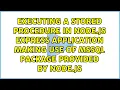 Executing a stored procedure in Node js express application making use of mssql package provided